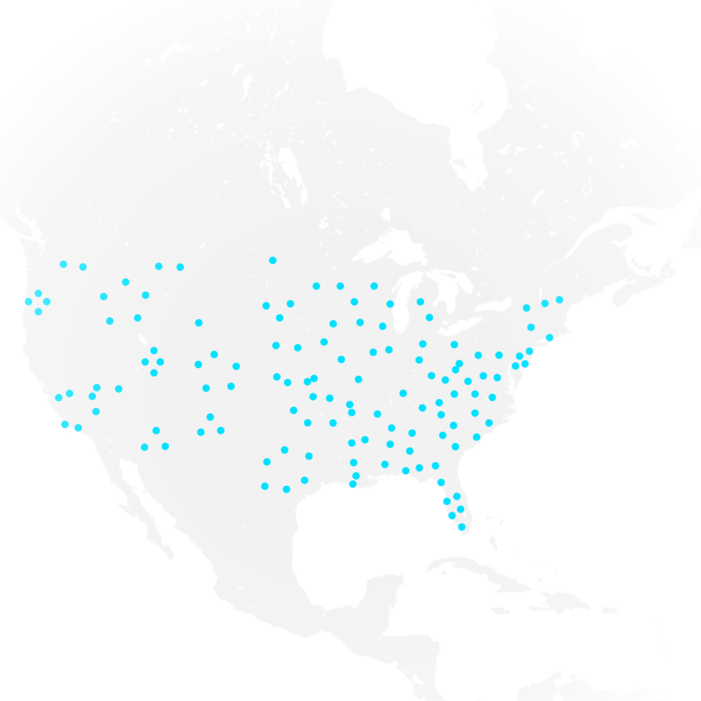 Map of clinics using Volpara in the US